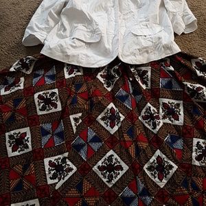 OSFA African Print Skirt